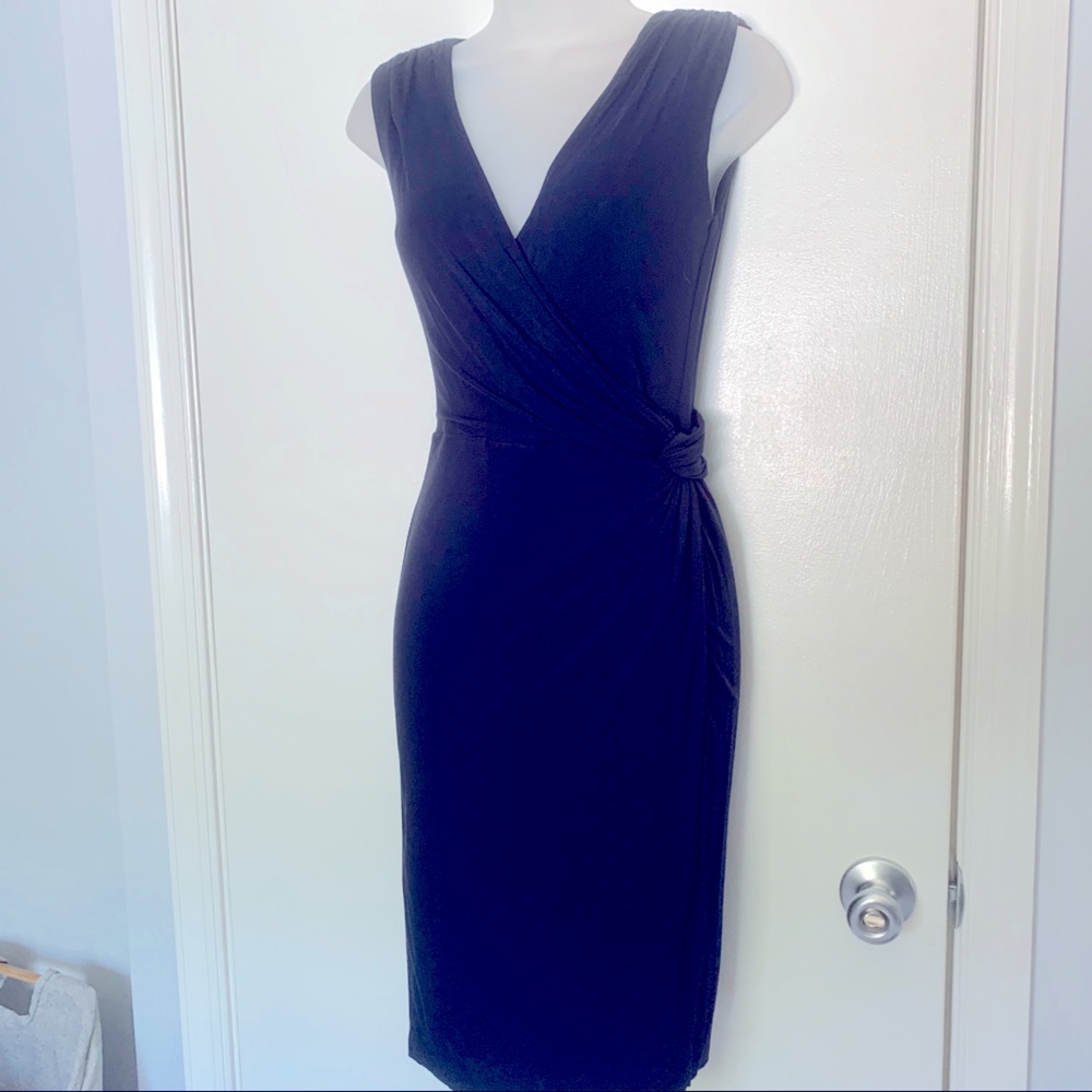 Carmen Marc Valvo, Navy Blue Dress, Extra Small